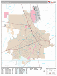 Wichita Falls Wall Map Premium Style